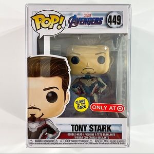Marvel Avengers Endgame Tony Stark #449 Funko Pop! Glow Target Exclusive